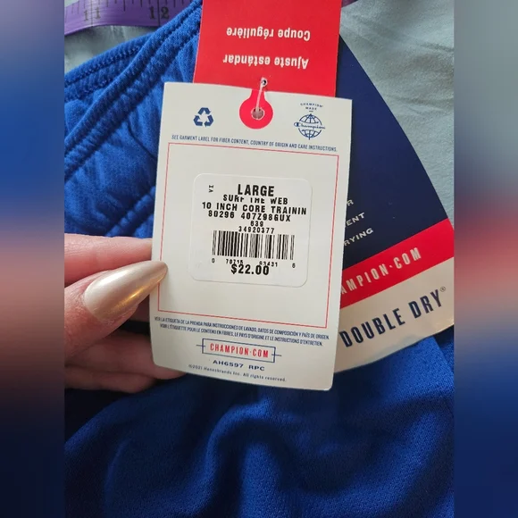 🆕️MENS- Champion Blue Athletic Shorts - Picture 9 of 9